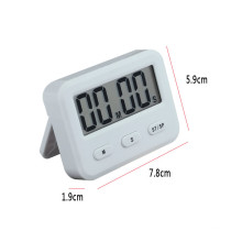 White Color Time Alarm Cute Lcd Kitchen Timer For Baking